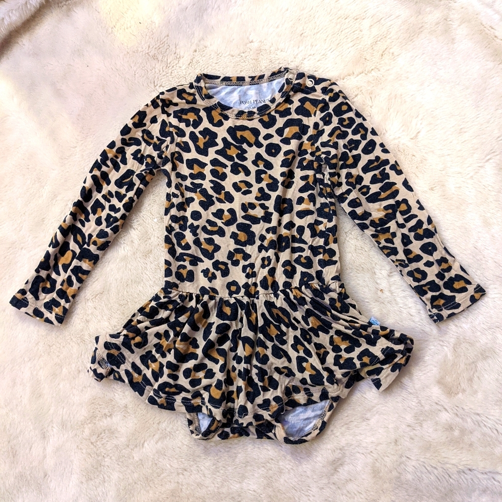 Posh Peanut Long Sleeve Twirl Skirt Bodysuit